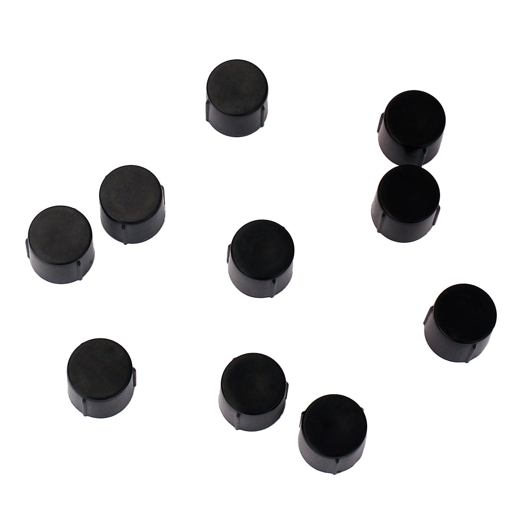 10 Pieces Electric Guitar Bass Volume Tone Control Knobs Buttons Black
