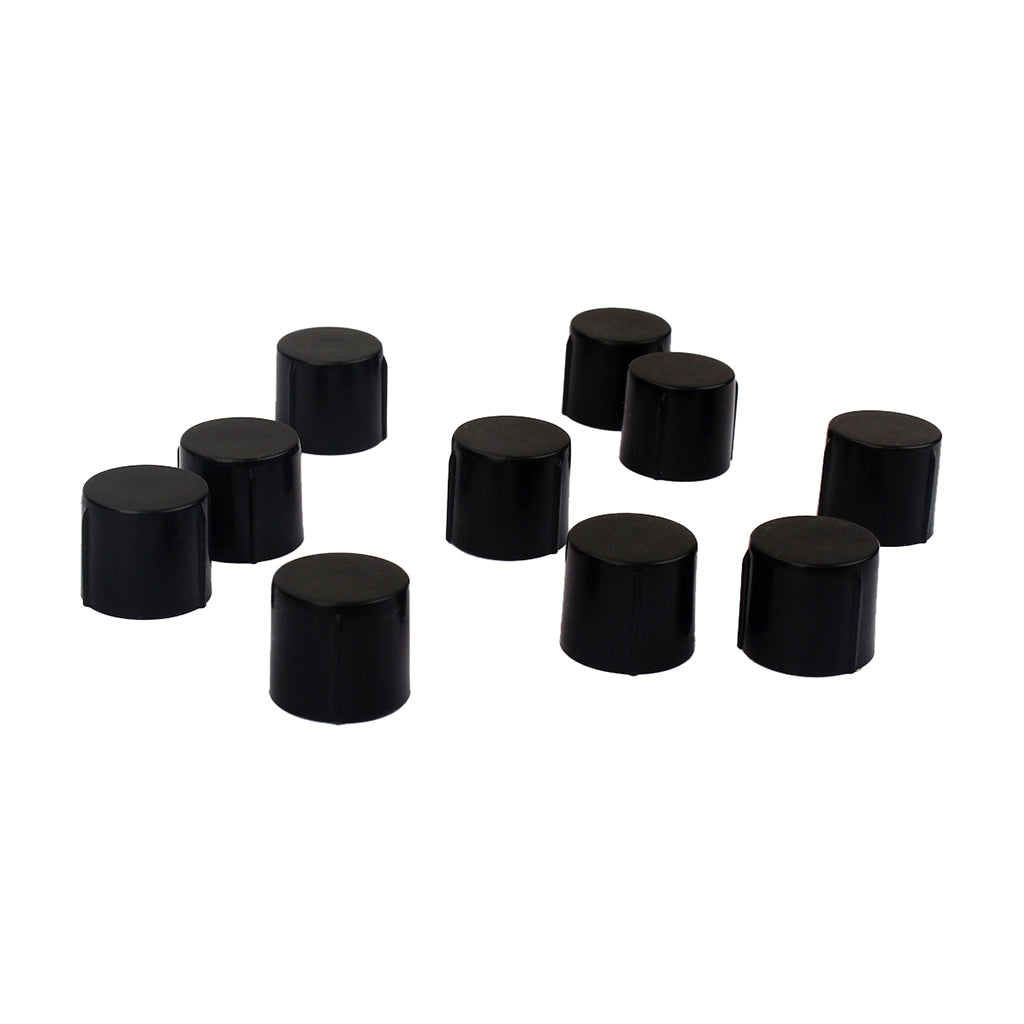 10 Pieces Electric Guitar Bass Volume Tone Control Knobs Buttons Black
