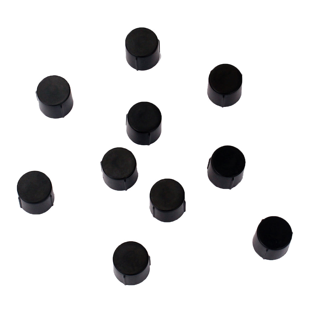 10 Pieces Electric Guitar Bass Volume Tone Control Knobs Buttons Black