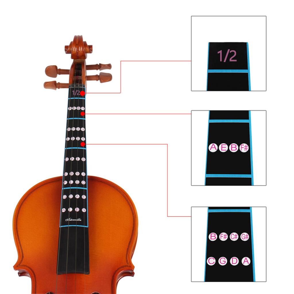 Violin Fretboard Position Sticker Fiddle Finger Chart for Student Learning