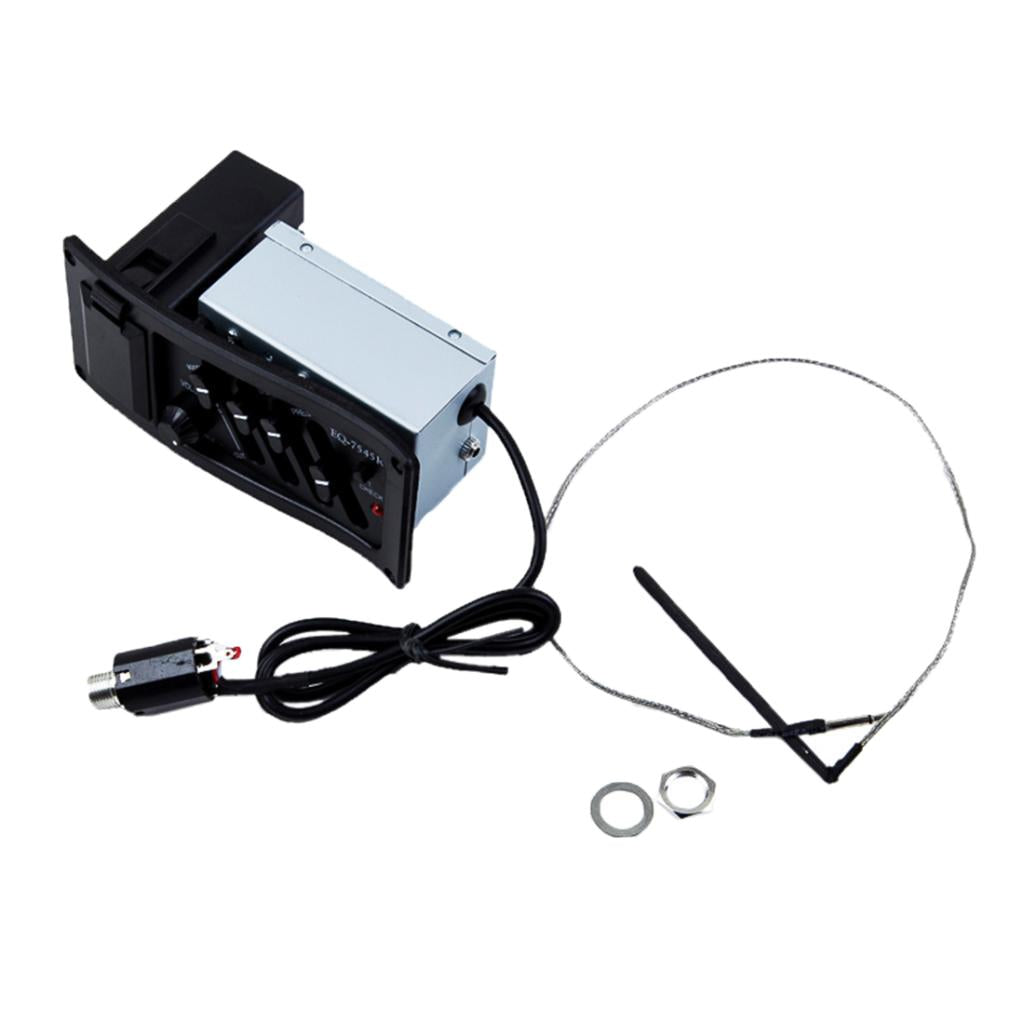 4 Band EQ Guitar Preamp Equalizer Amp for Acoustic Folk Classcial Guitar