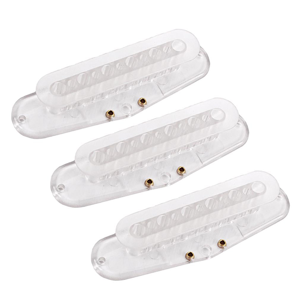 3 Pieces Single Coil Neck Pickup Bobbins 52mm Pole Spacing Fit Strat Guitar