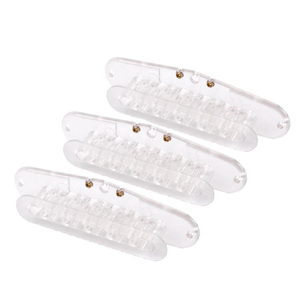 3 Pieces Single Coil Neck Pickup Bobbins 52mm Pole Spacing Fit Strat Guitar