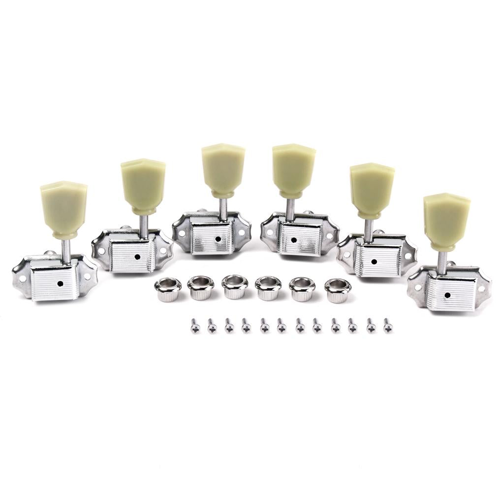 6x Electric Guitar Tuning Peg String Tuners Machine Heads Tuners Keys Silver
