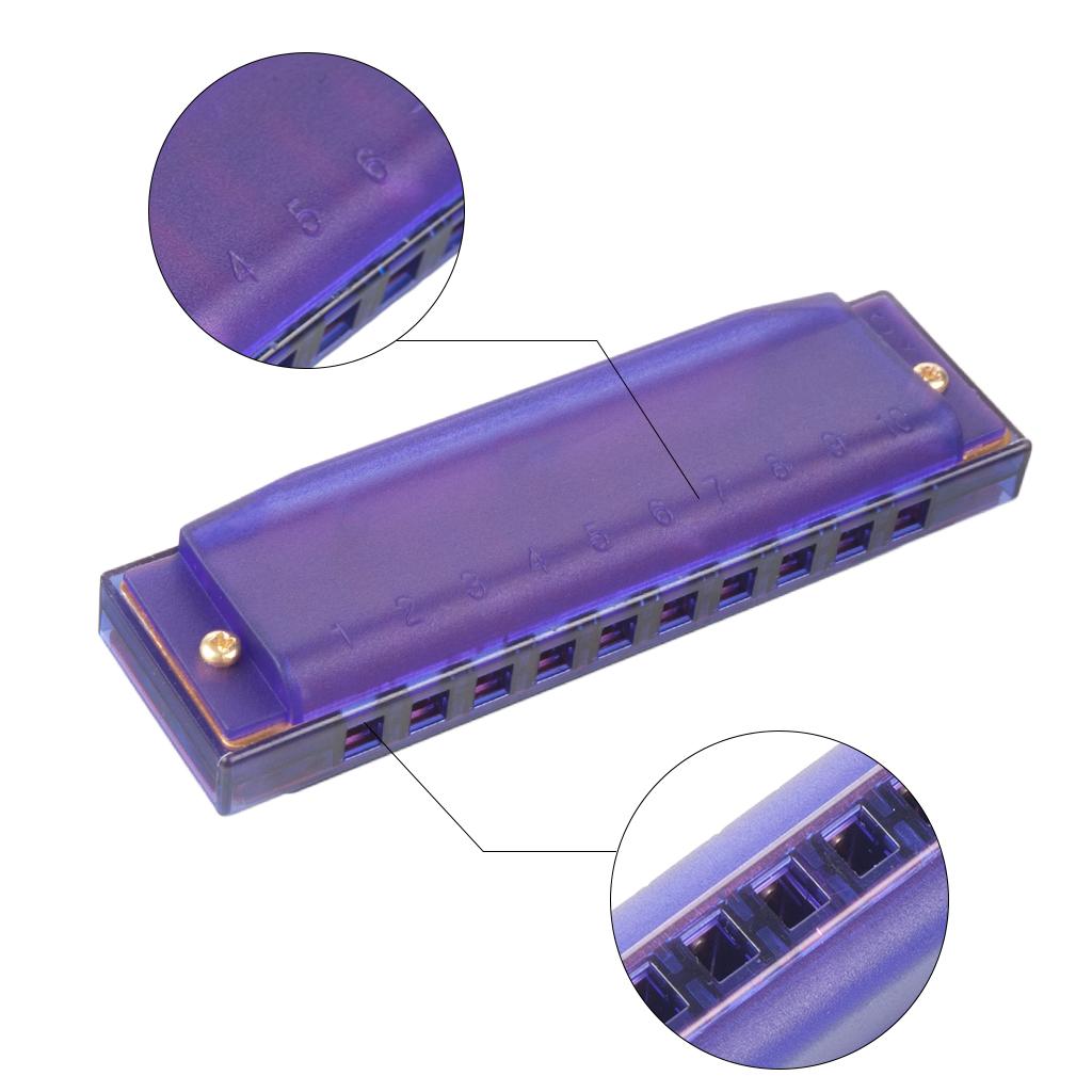 6Pieces 10 Hole C Key Harmonica Mouth Organ Musical Instrument Gift