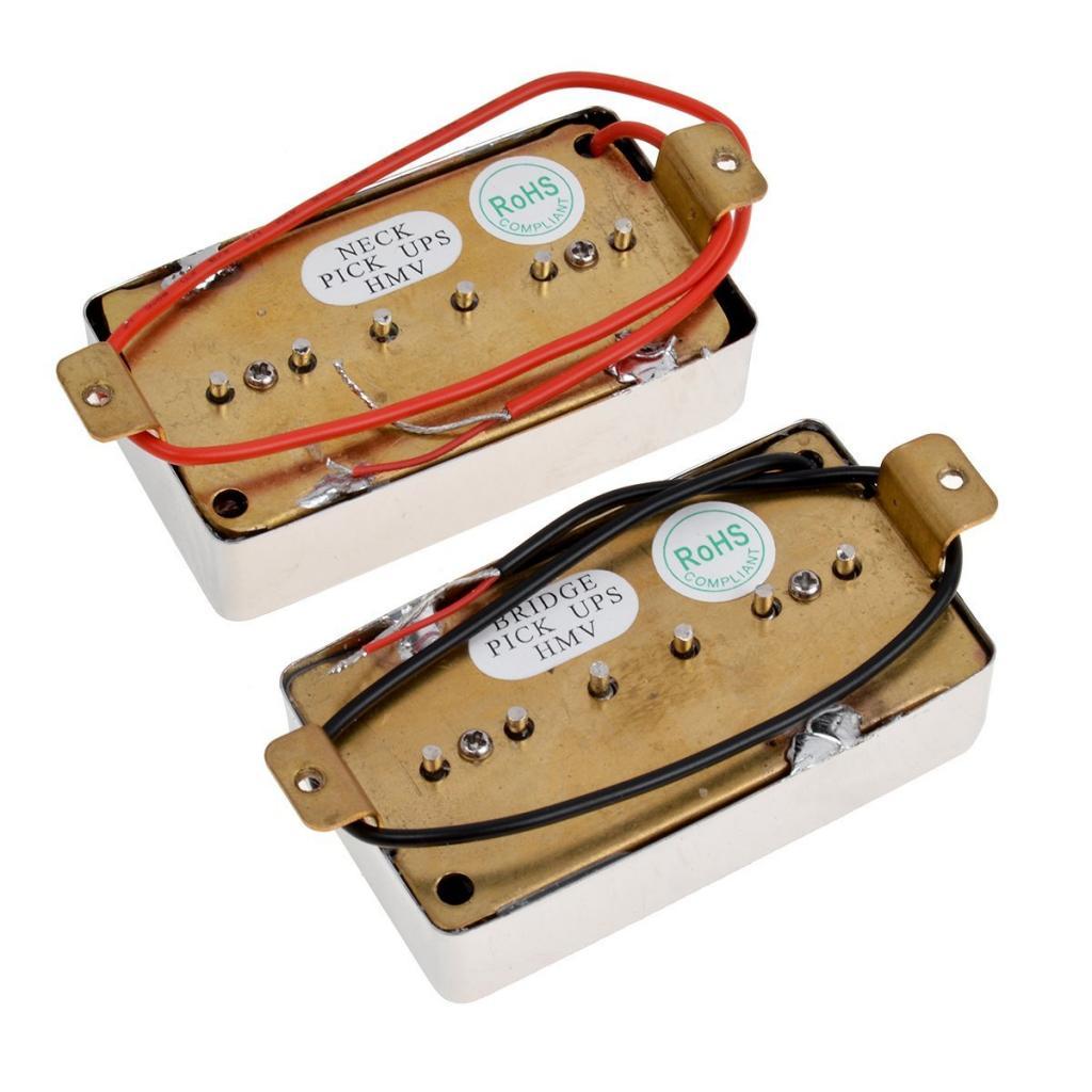2 Pieces Electric Guitar Pickups Double Coil Humbucker Pickups Light Yellow