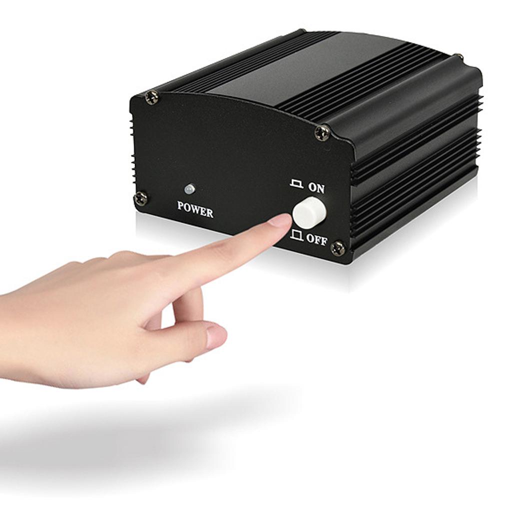 Universal 48V Phantom Power Supply Box for Condenser Microphones