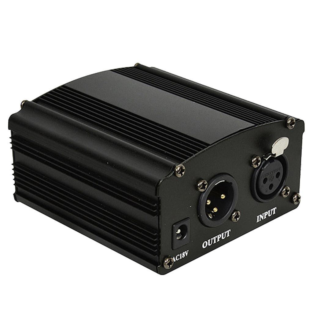 Universal 48V Phantom Power Supply Box for Condenser Microphones