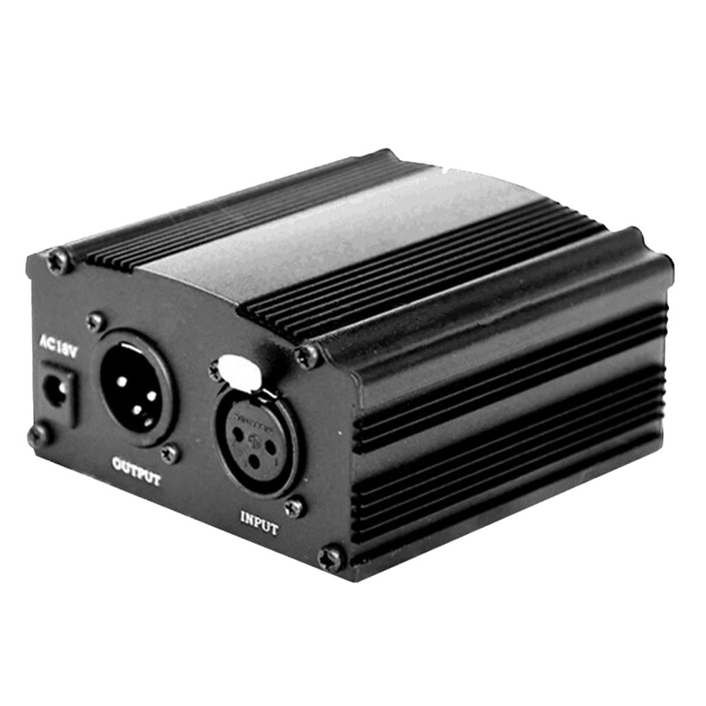 Universal 48V Phantom Power Supply Box for Condenser Microphones