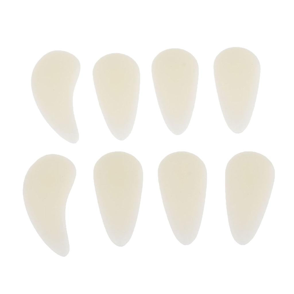 8pcs Plastic Guzheng Finger Picks Nails Set for Kids Children Beige M