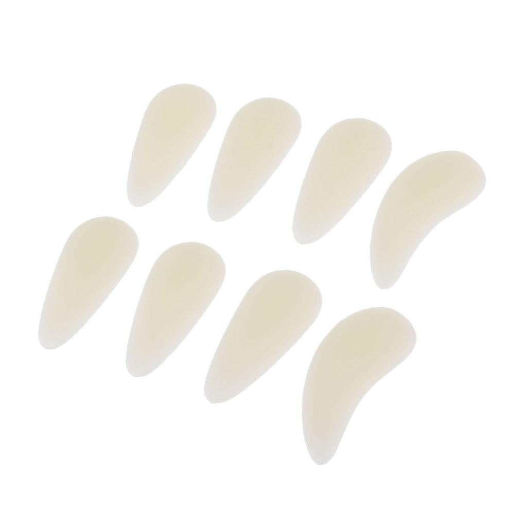 8pcs Plastic Guzheng Finger Picks Nails Set for Kids Children Beige M