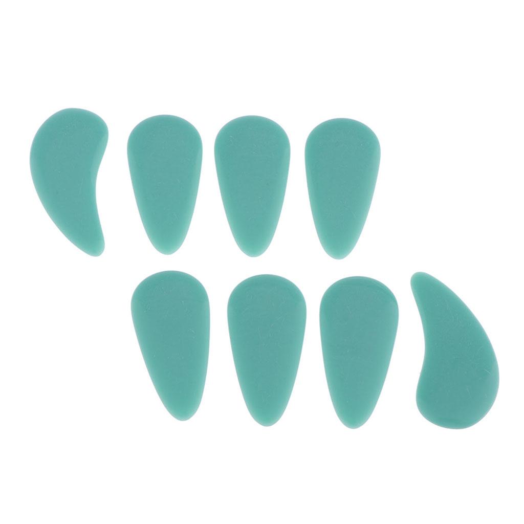 8pcs Plastic Guzheng Finger Picks Nails Set for Kids Children Blue S