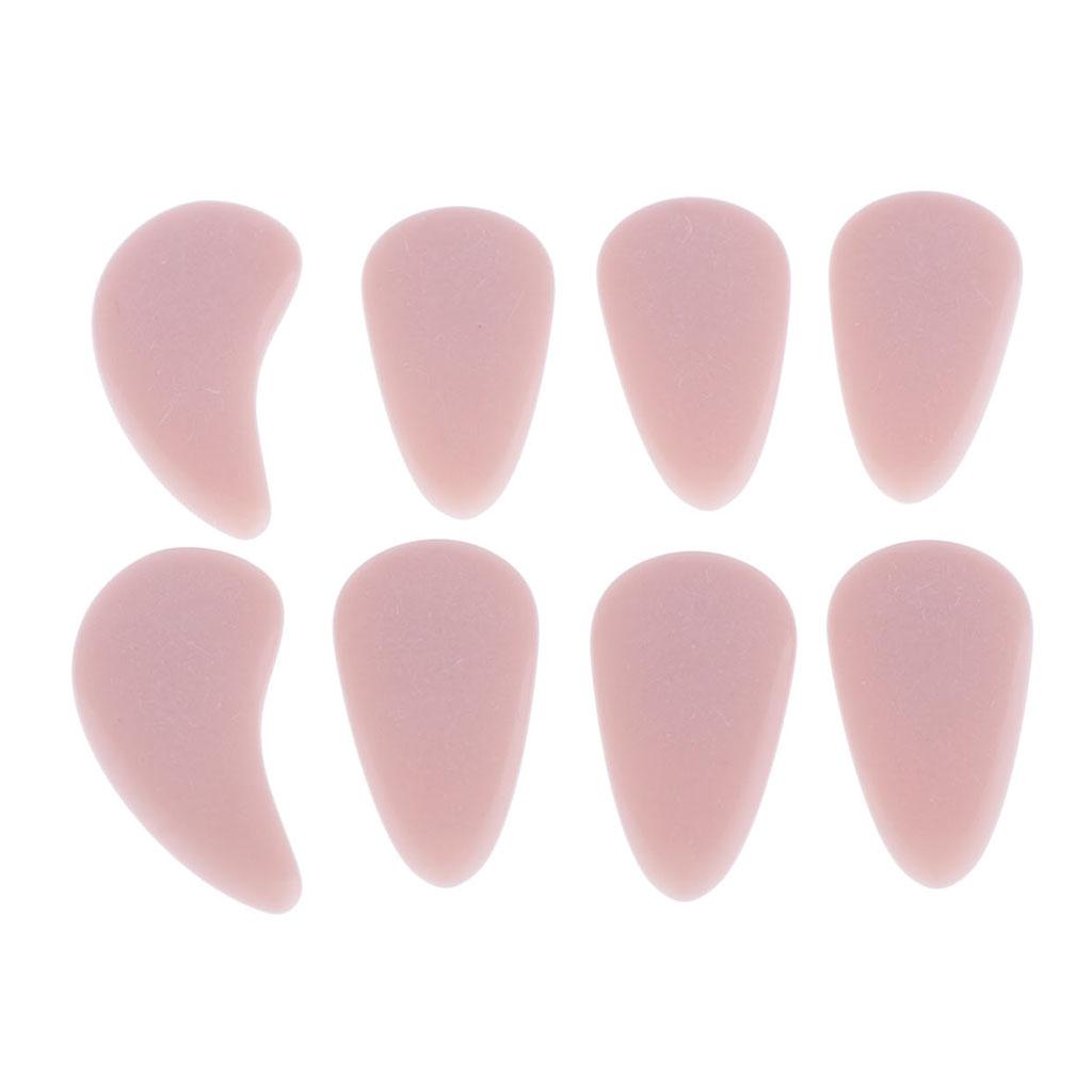8pcs Plastic Guzheng Finger Picks Nails Set for Kids Children Pink M