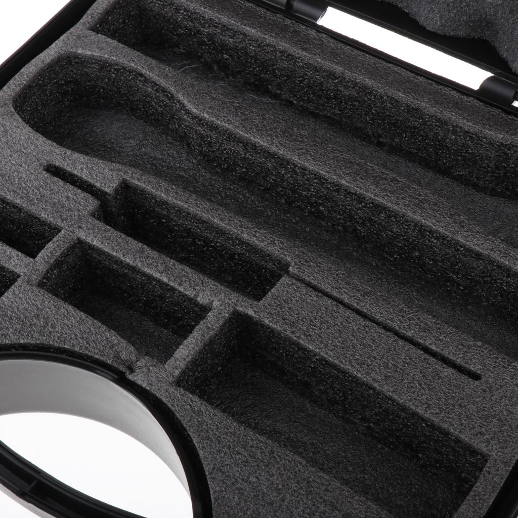 1x Durable Plastic Microphone Storage Case Box Fit 2 Mic Microphone Black