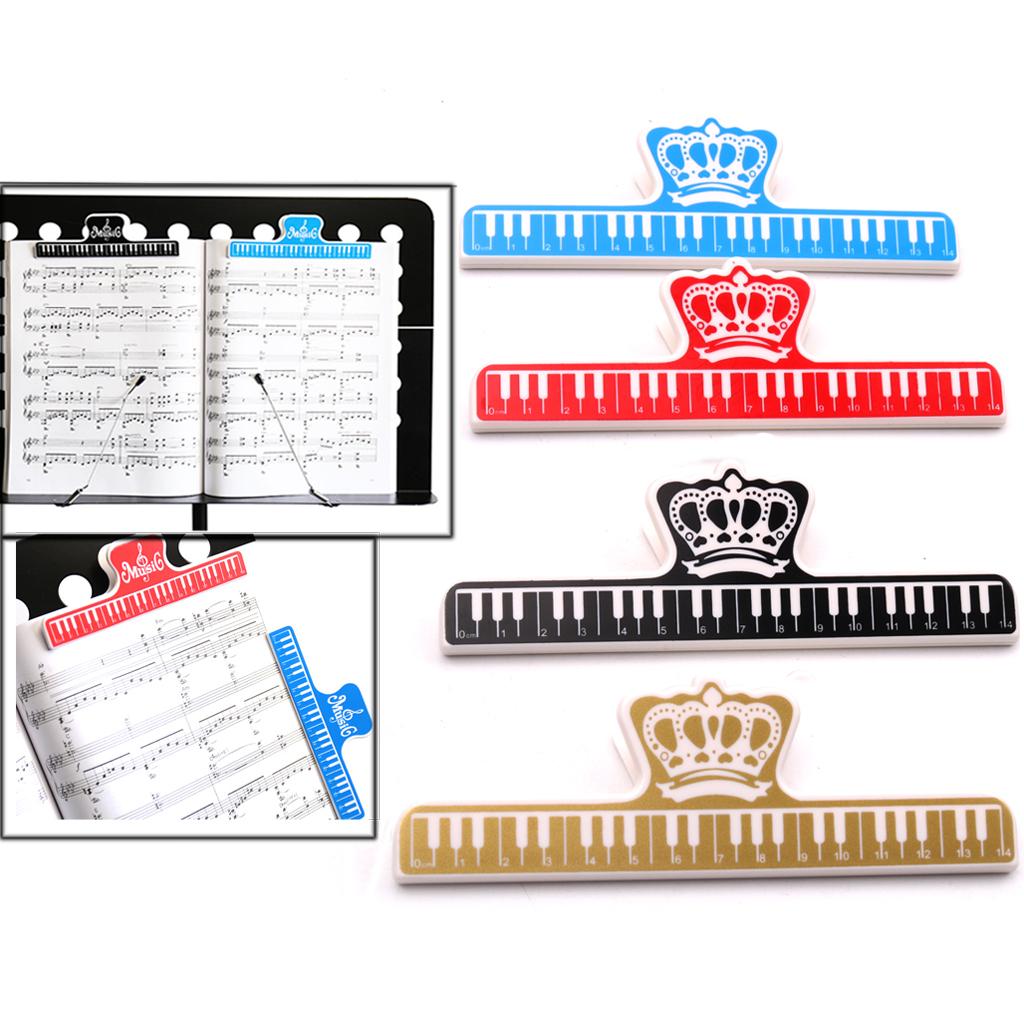 Plastic Music Note Book Score Page Holder Clips Music Stand Parts Red