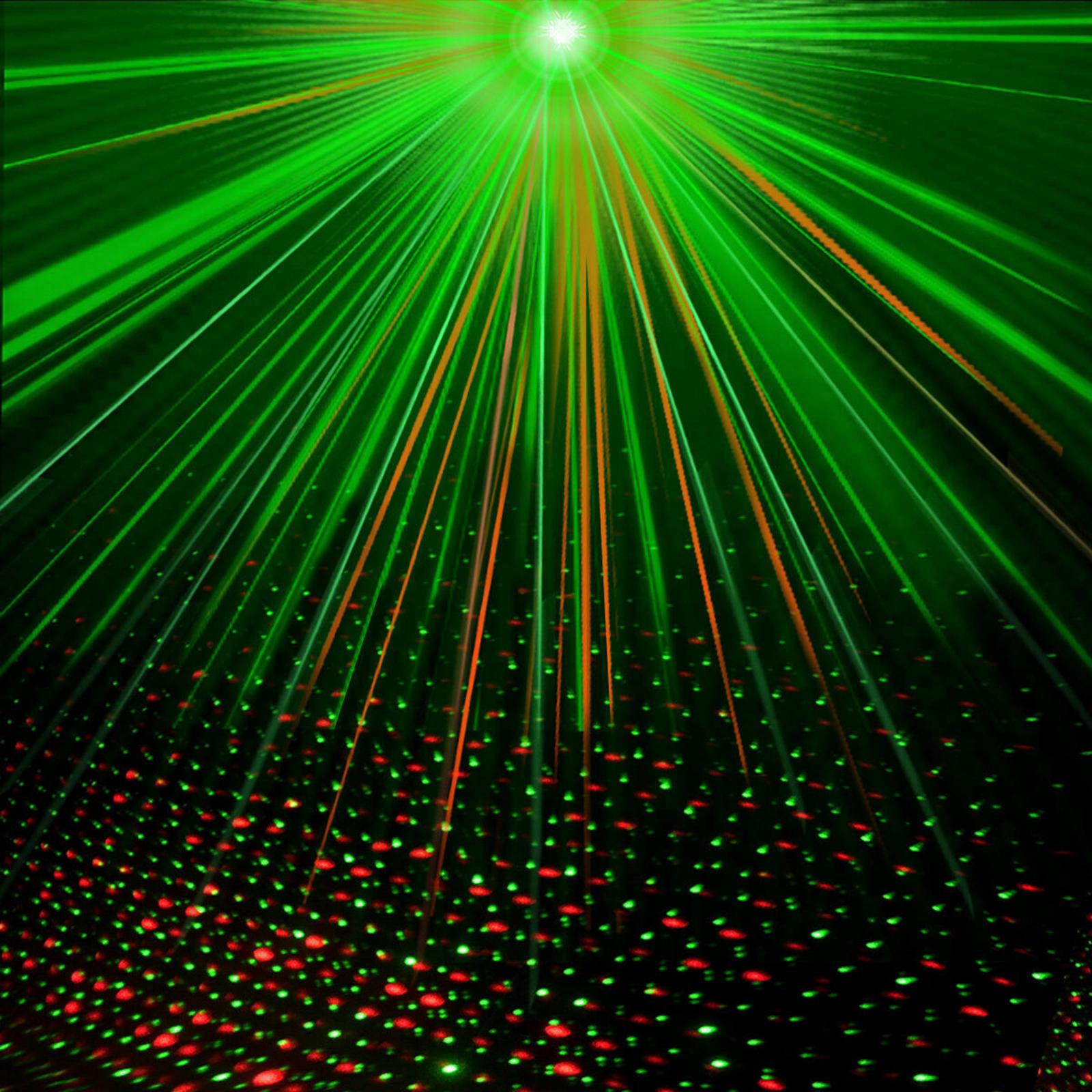 LED Disco Laser Sound Activated DJ Disco Strobe Projector Light Party Club