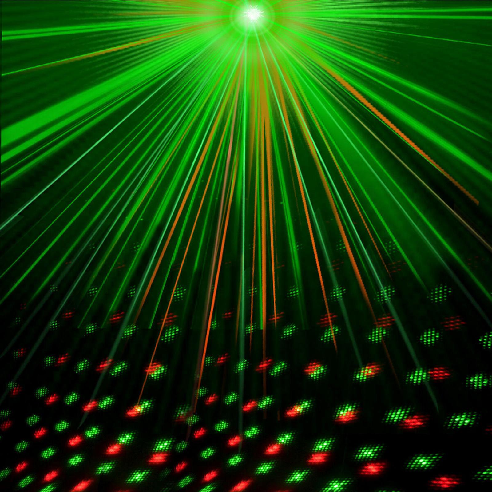 LED Disco Laser Sound Activated DJ Disco Strobe Projector Light Party Club