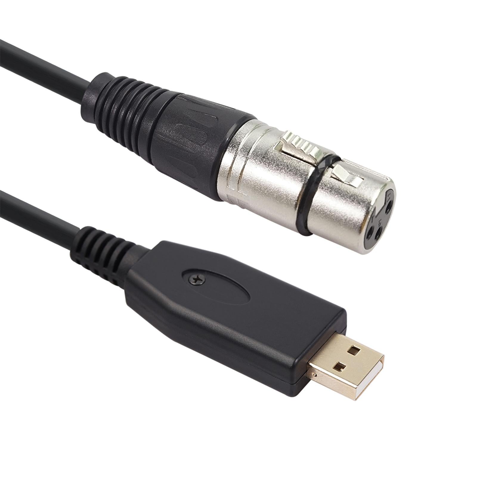 XLR Female to USB Audio Cable USB Converter Adapter for Microphone 10ft