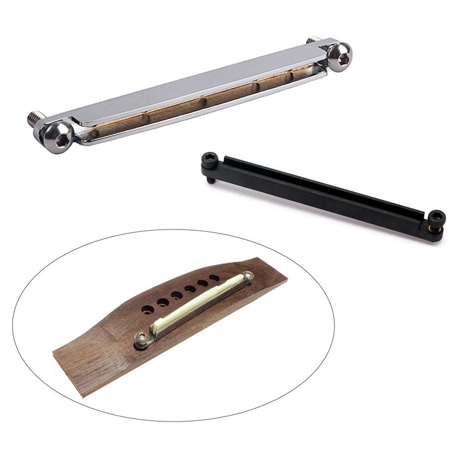 1PC Steel Guitar Bridge Adjust Saddle Rail Heighting Folk Guitar Replace Old silver