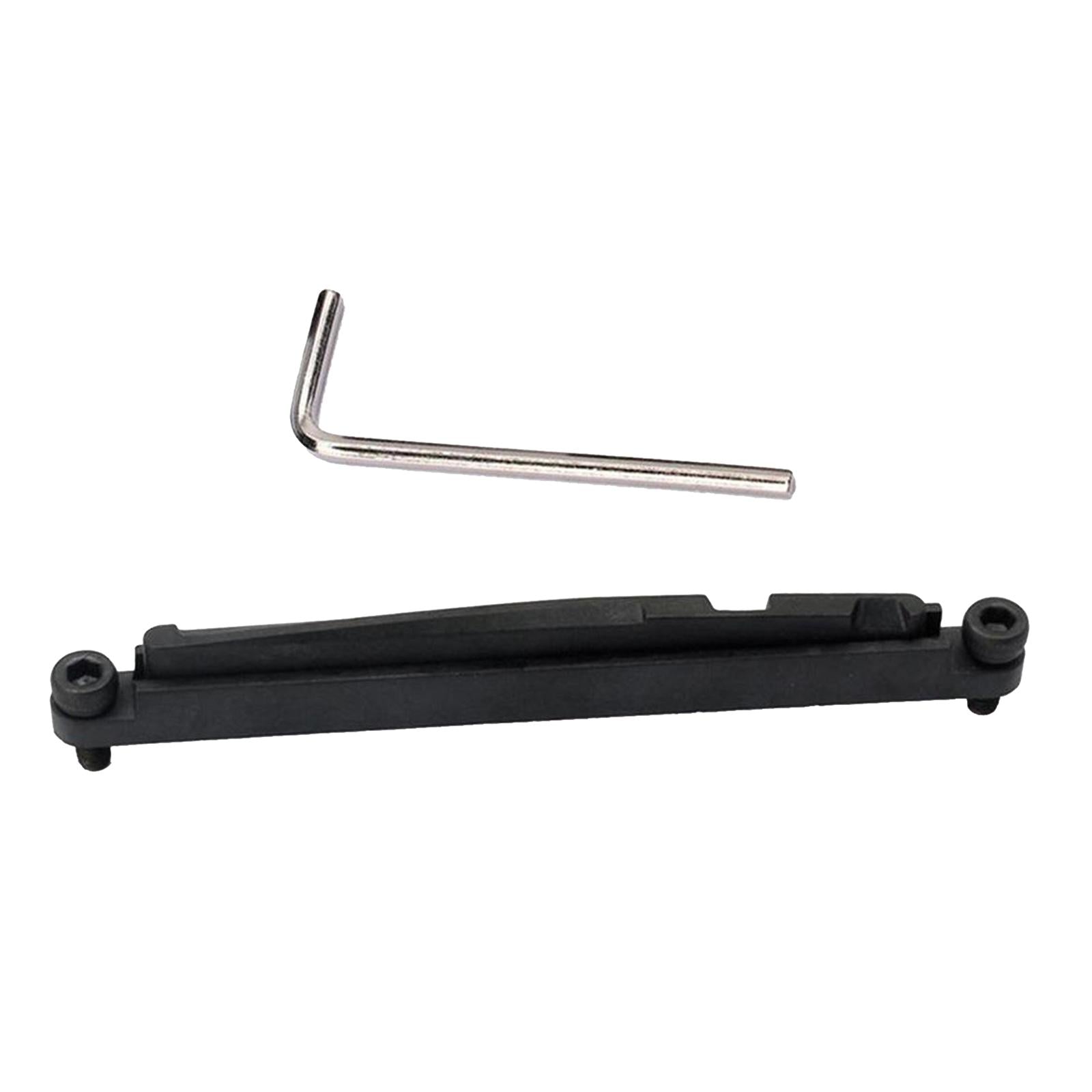 1PC Steel Guitar Bridge Adjust Saddle Rail Heighting Folk Guitar Replace Old black