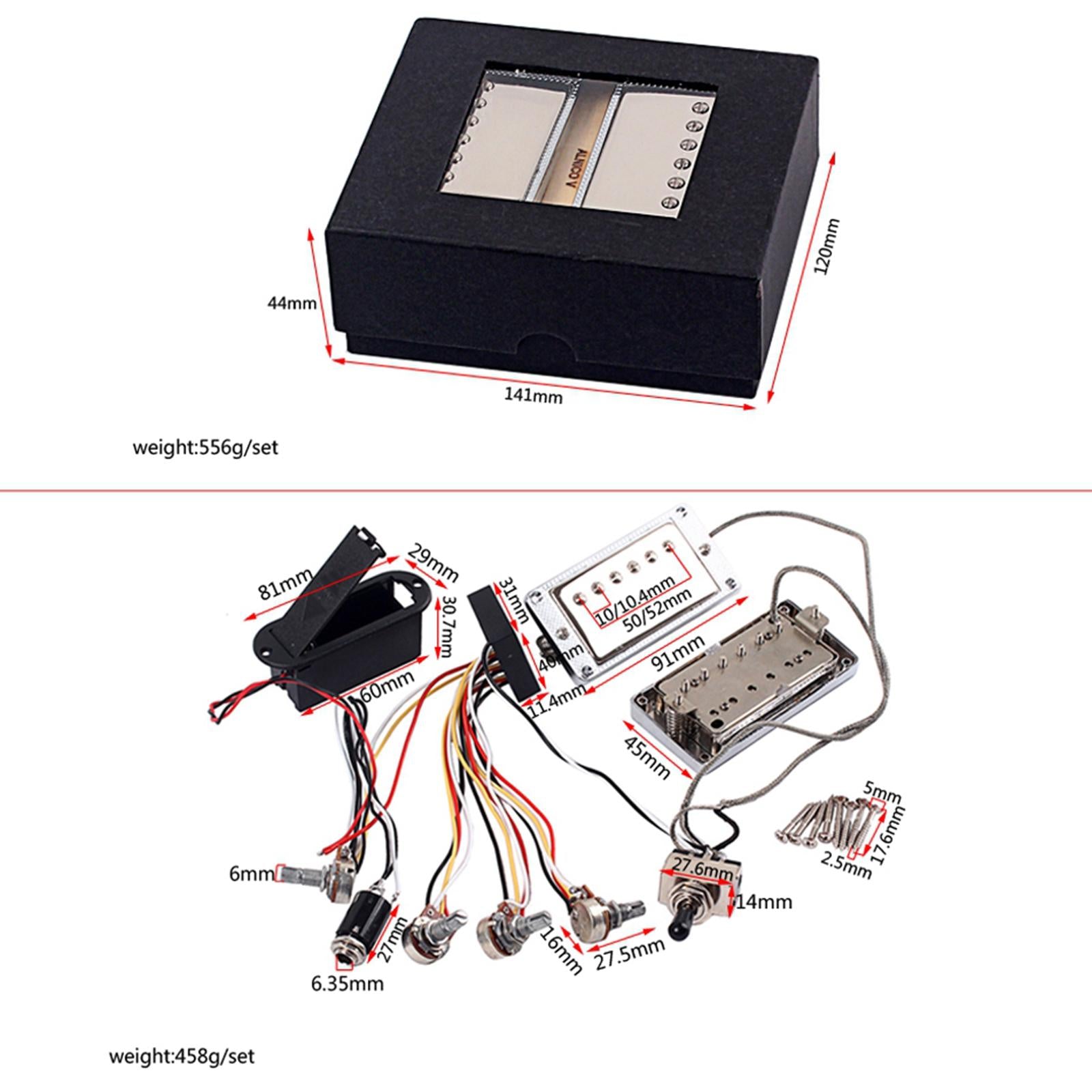 Silver Classic Pickups QUICK CONNECT Set For LP Guitars Musical Instrument