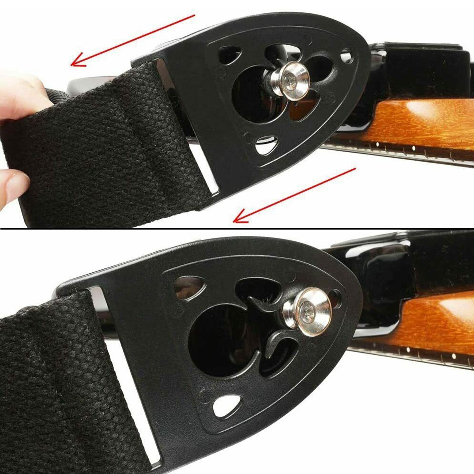 Electric Bass Adjustable Soft Guitar Strap Shoulder Pad Quick Lock 29 inch