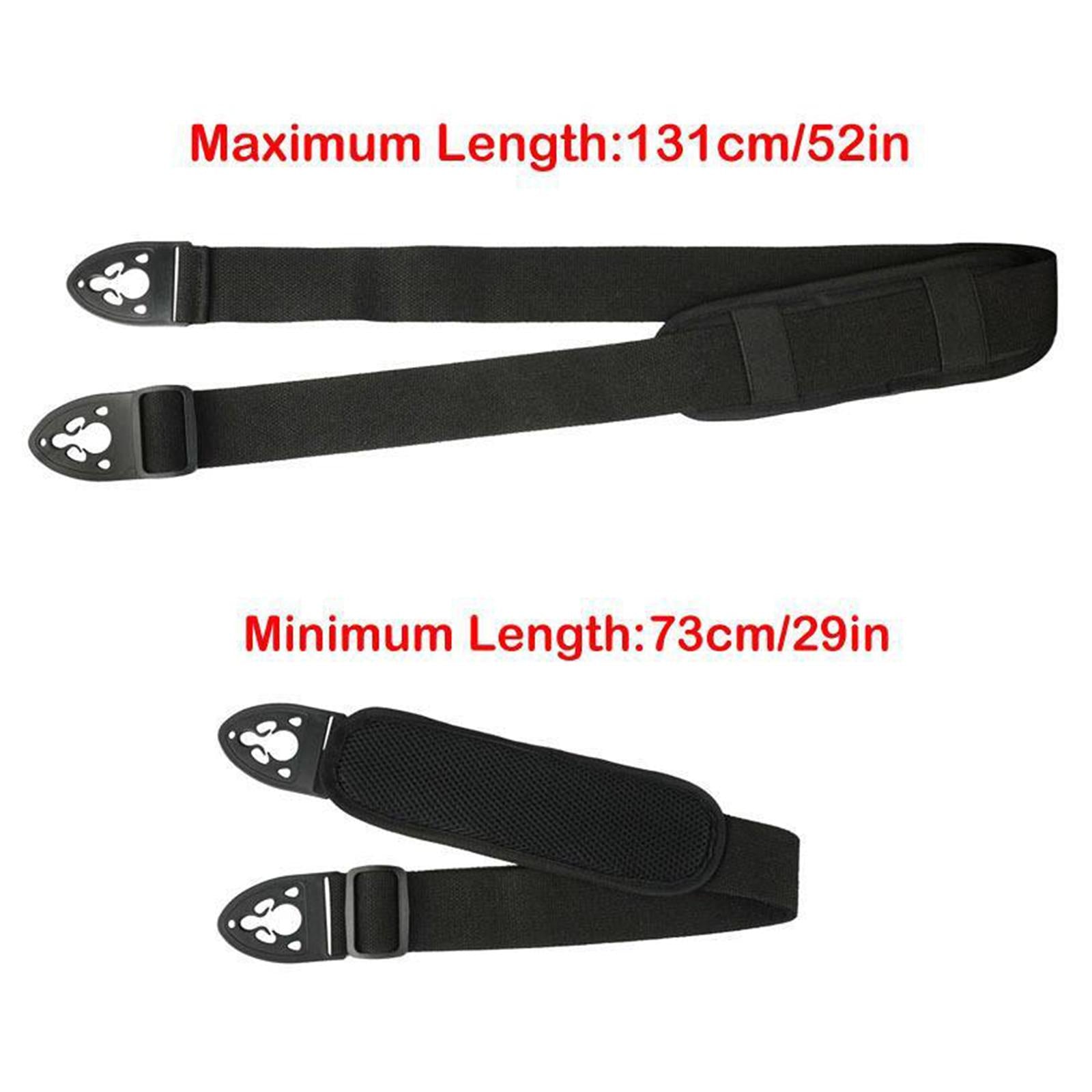 Electric Bass Adjustable Soft Guitar Strap Shoulder Pad Quick Lock 52 inch