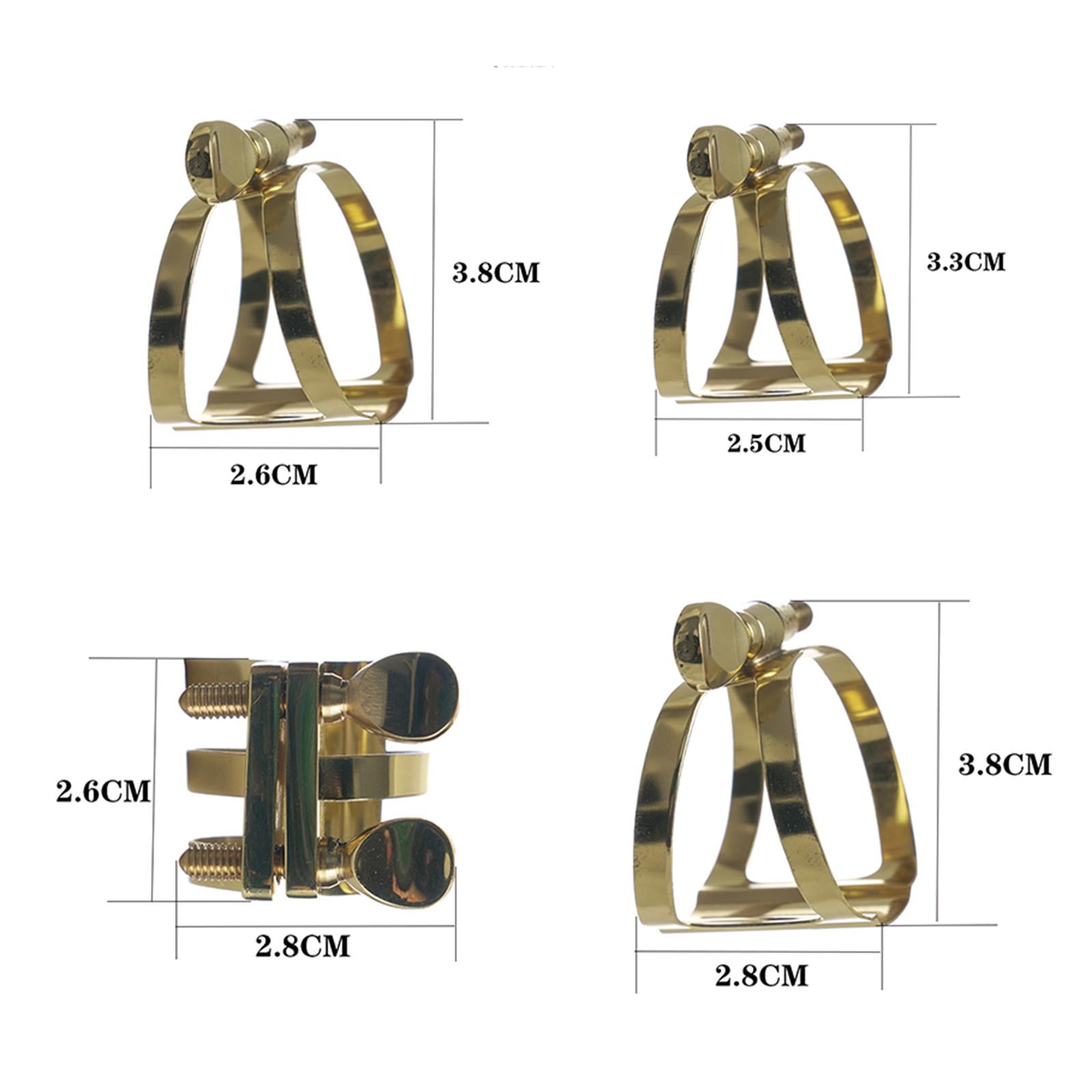 Prof Gold Plated Saxophone Sax Mouthpiece Zinc Alloy Ligature Tenor