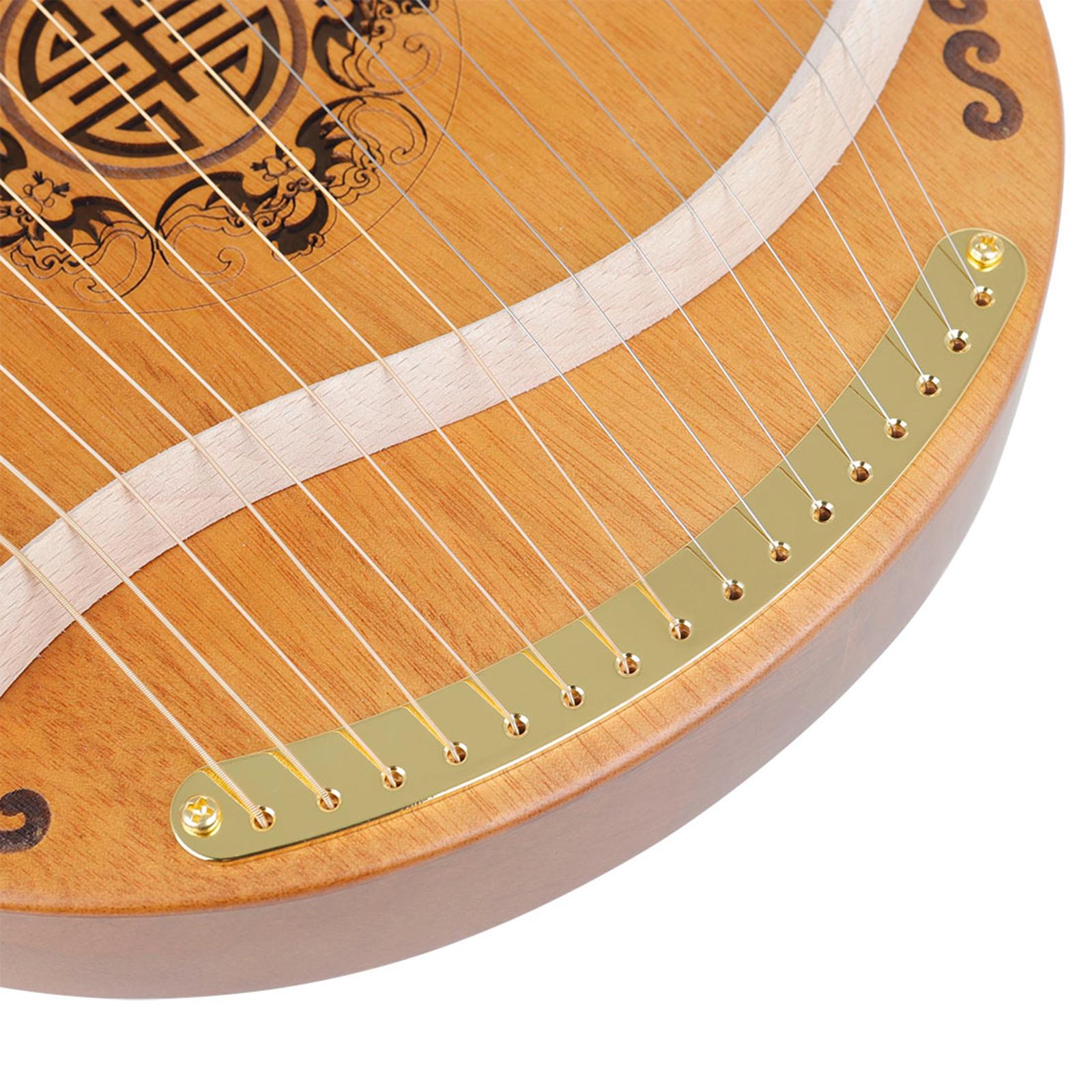 Portable Engraved Exquisite Harp and Wrench Great Gift for Music Lovers Kids