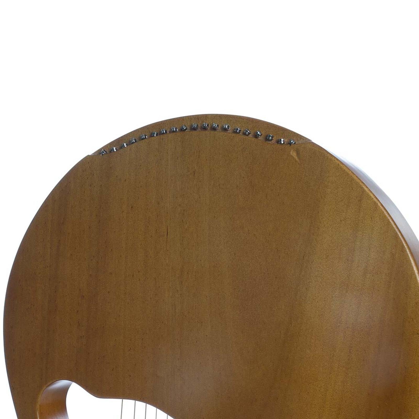 Lyre Harp Mahogany with Tuning Wrench New Year Gift for Music Lovers Kid wood color 19 string