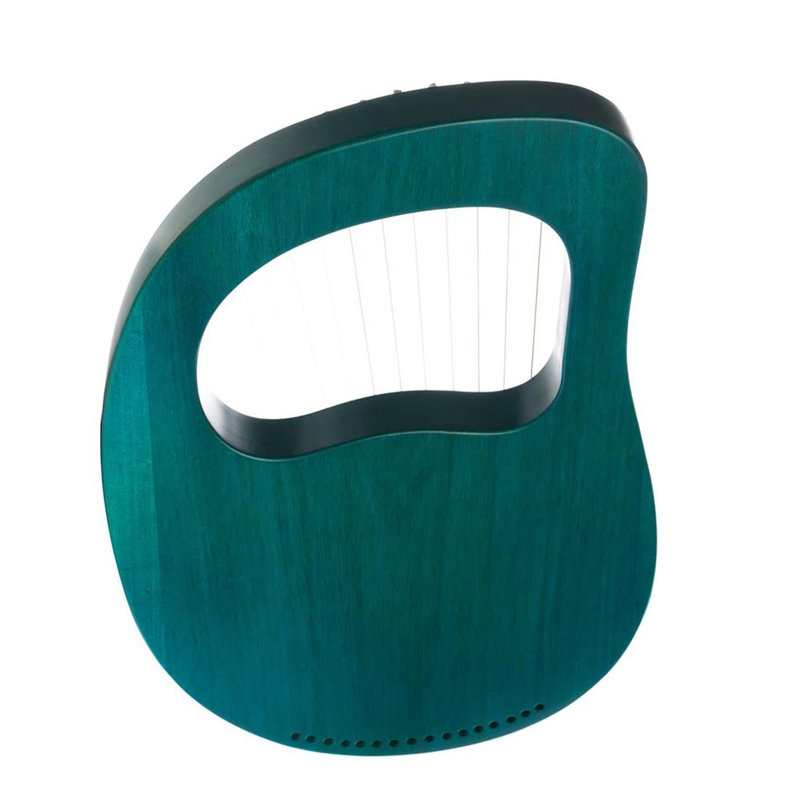 Lyre Harp Mahogany with Tuning Wrench New Year Gift for Music Lovers Kid green 16 srting