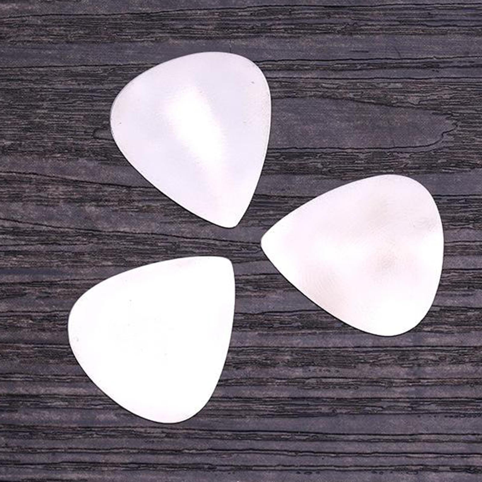Stainless Steel Guitar Picks 0.3mm Thin Bass Pick Triangular