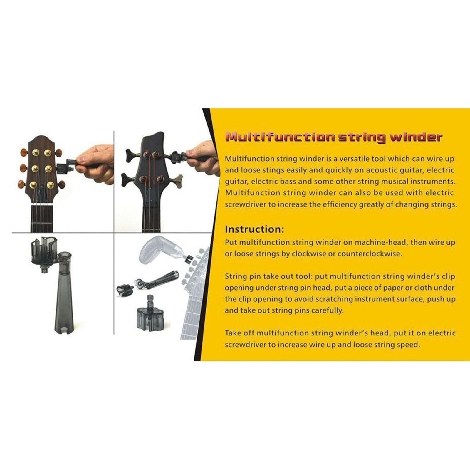 Guitar String Winder Bridge Pins Puller Tool Peg For Acoustic Electric