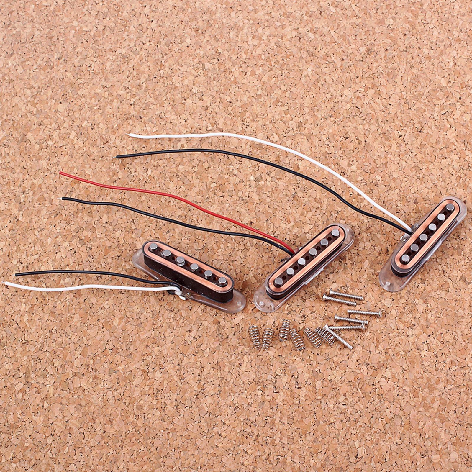 3x Vintage Tone Alnico V Single Coil Pickups Set for ST Style Guitar Accs