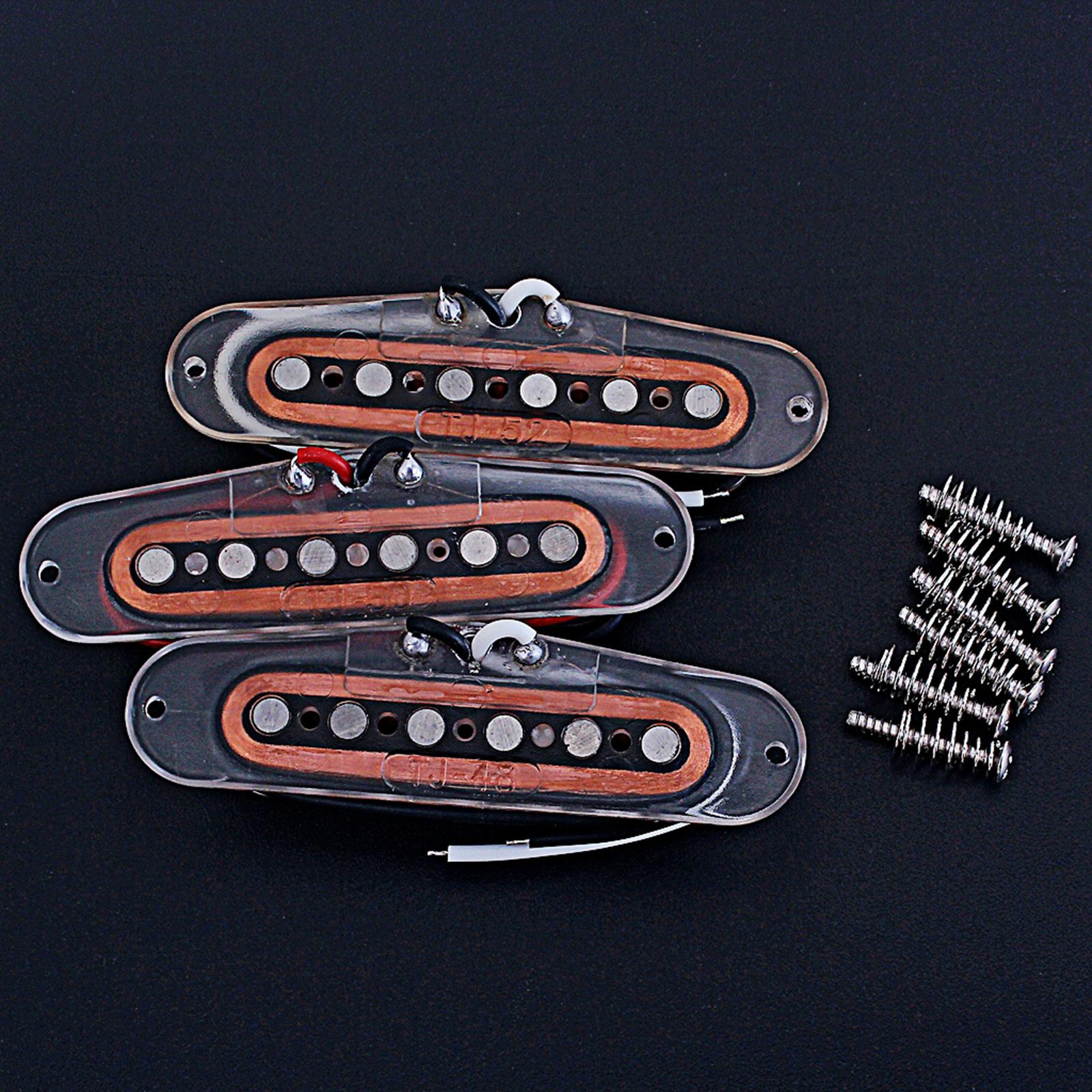 3x Vintage Tone Alnico V Single Coil Pickups Set for ST Style Guitar Accs
