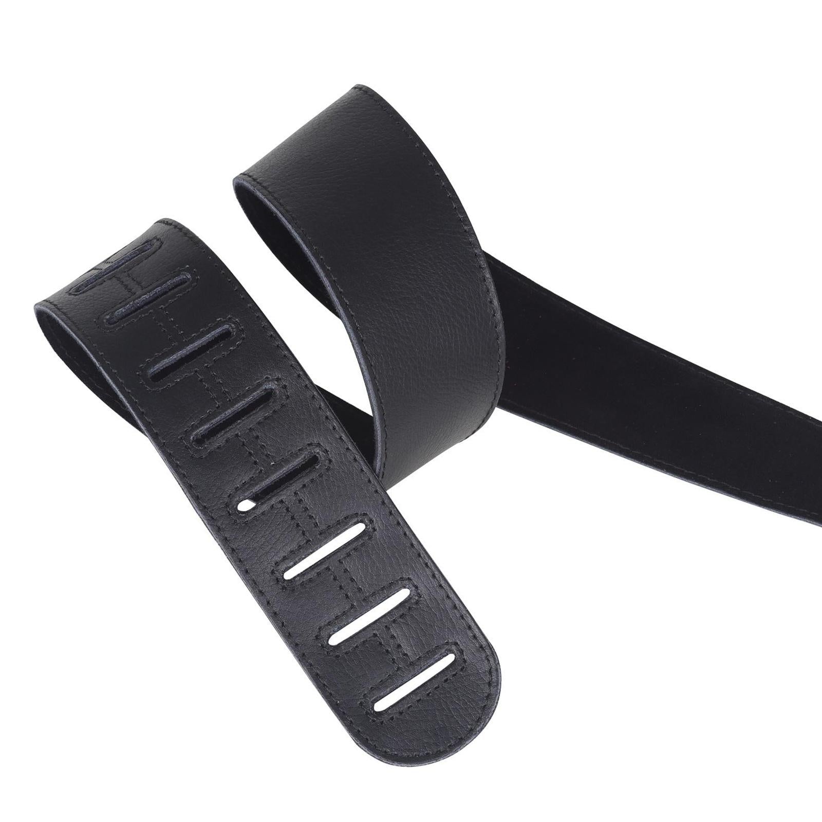 Adjustable Cowhide Soft Strap for Electric Acoustic Guitar Bass Black