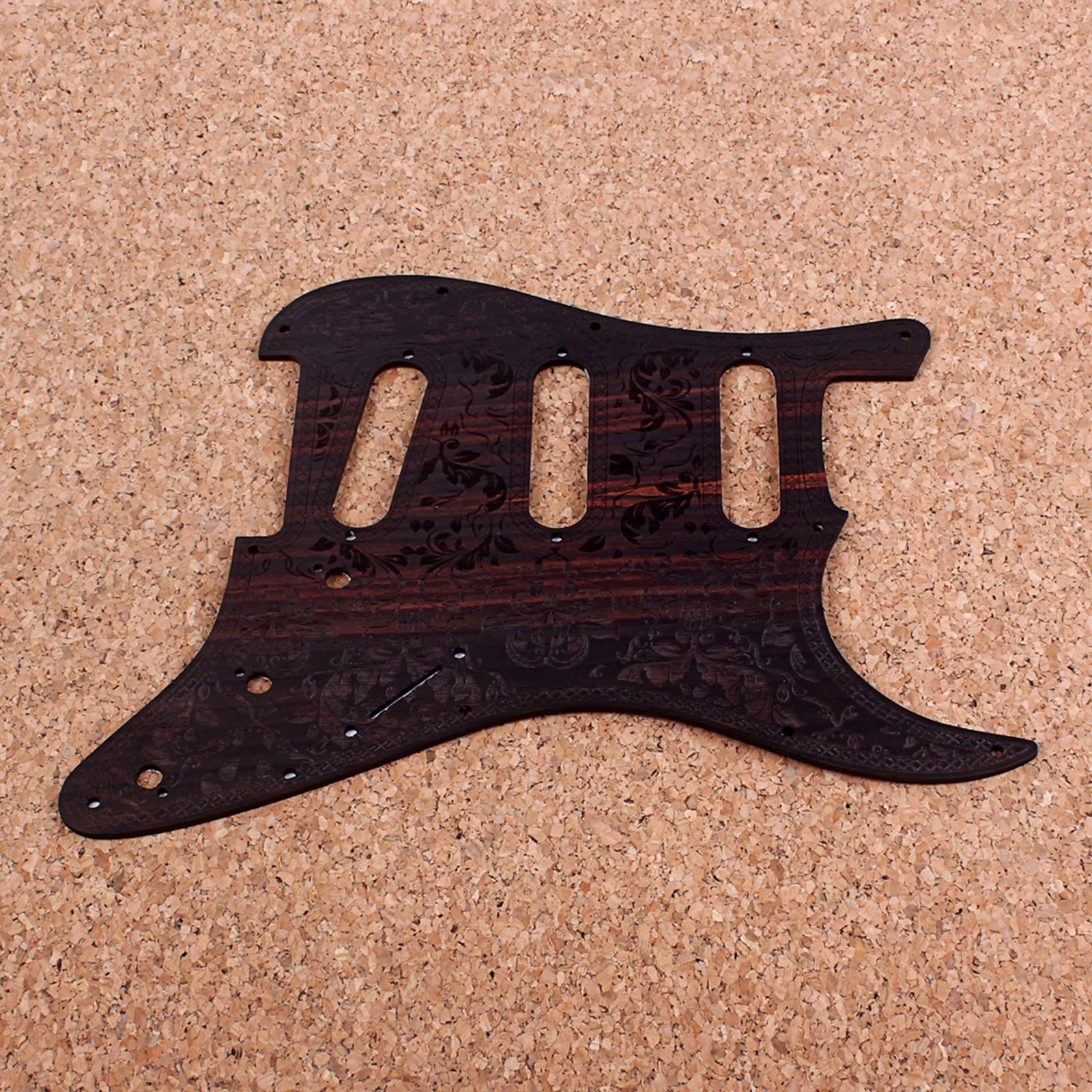 Vintage Rosewood 8 Hole SSS Single Coil Guitar Scratch Plate for ST Parts