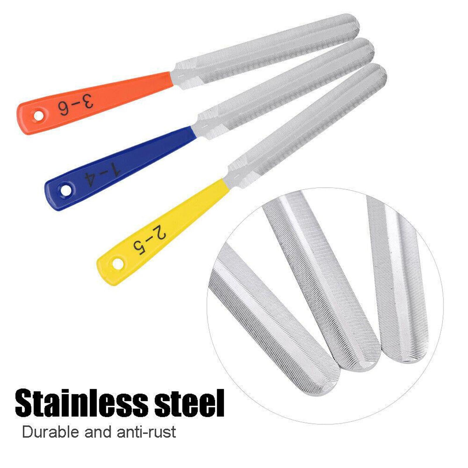 Guitar Nut File Set Double Edge Nut Slotting File for Electric Guitar Parts
