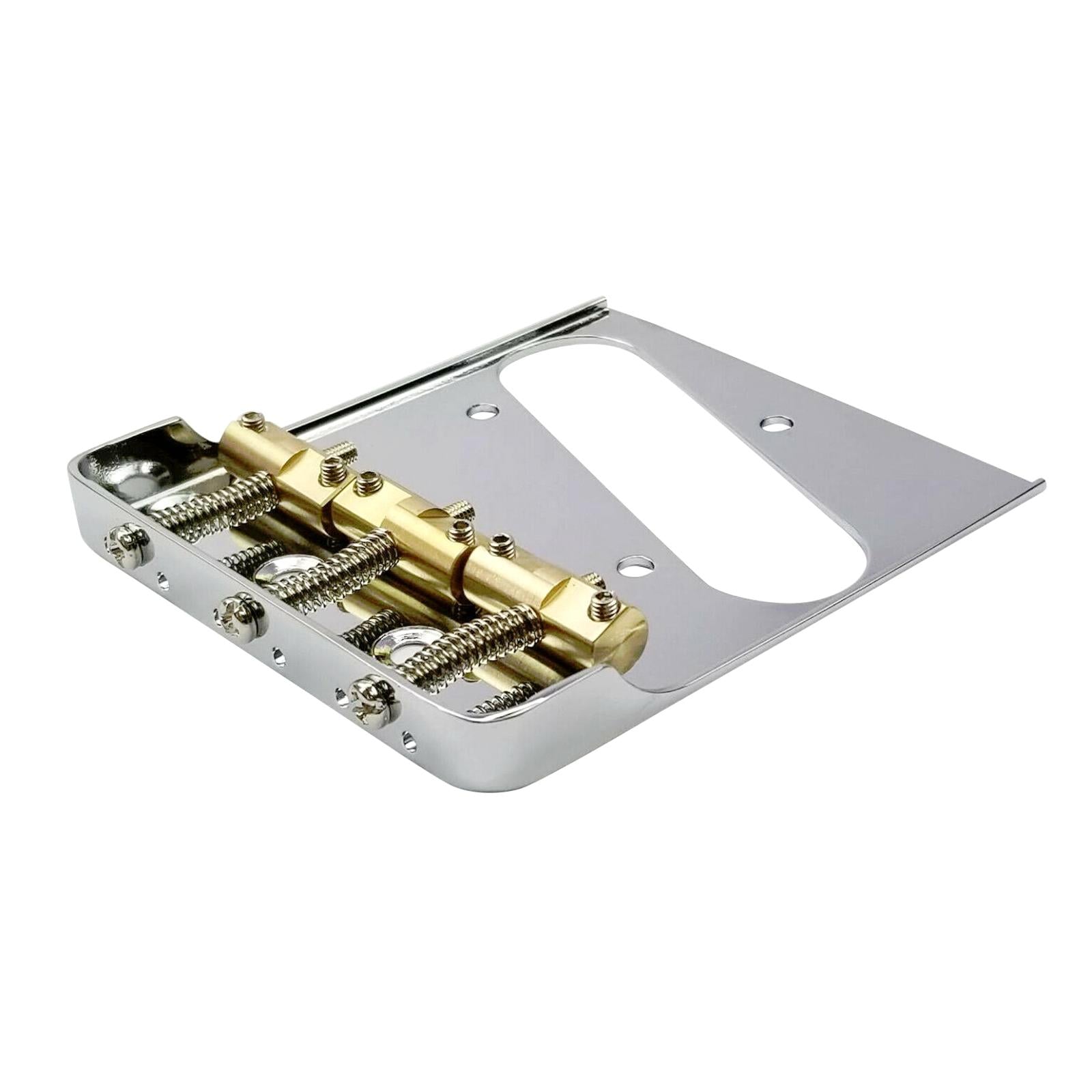 Chrome Electric Guitar Bridge Steel Base Brass Saddles for TL Guitar Parts