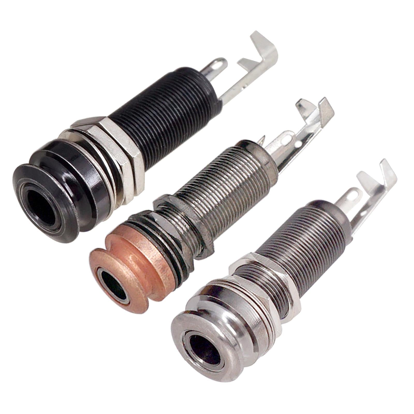 Threaded Cylinder Output Strap EndPin for Electric Guitar Bronze