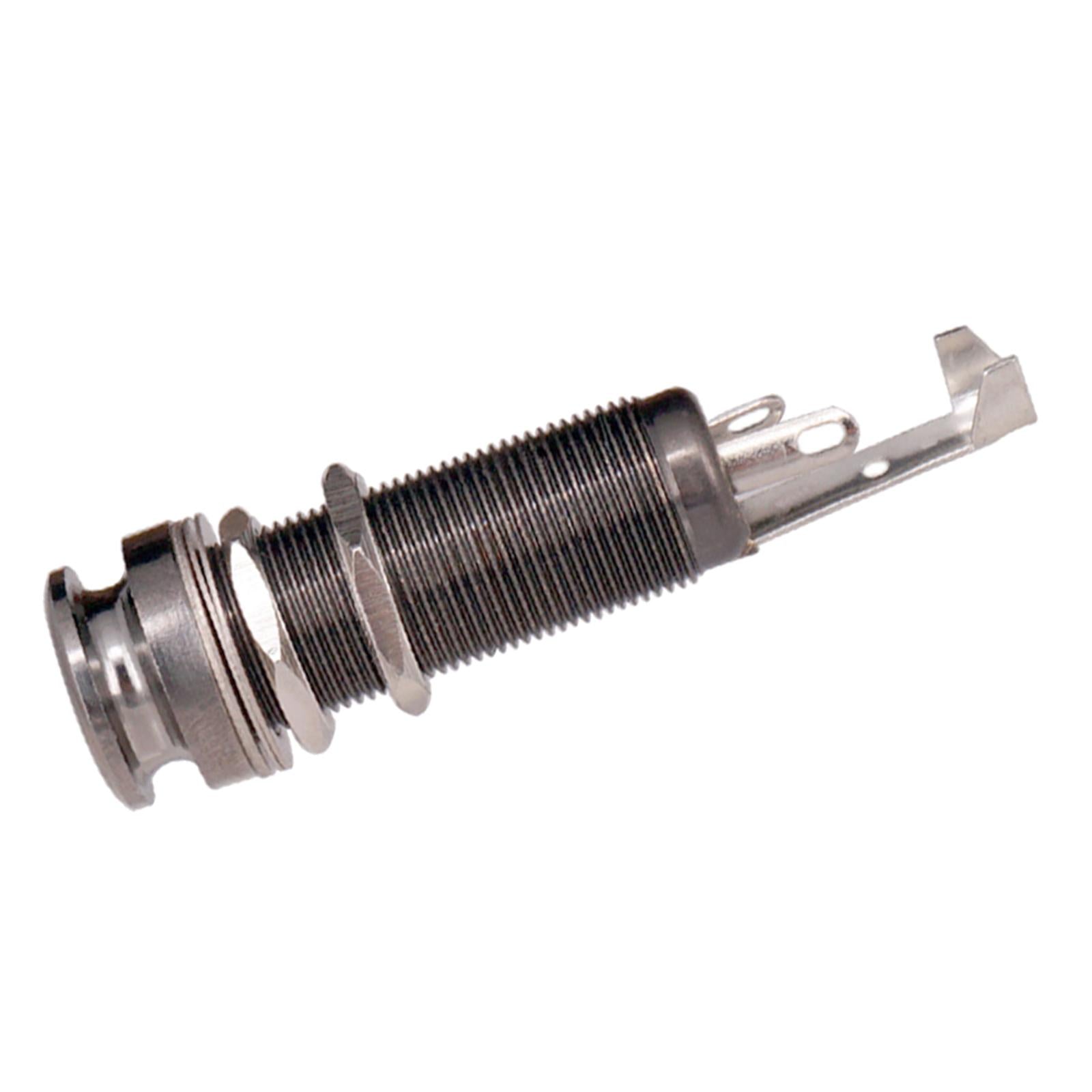 Threaded Cylinder Output Strap EndPin for Electric Guitar Bronze