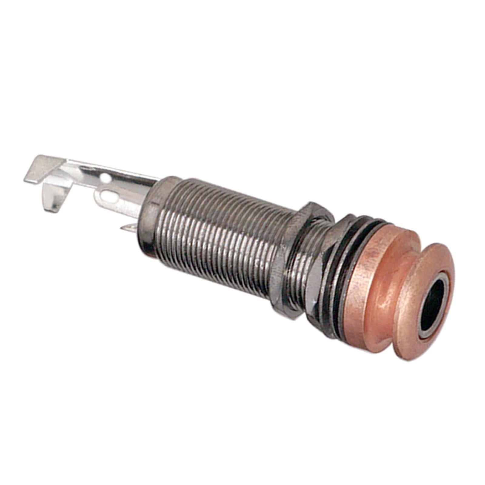 Threaded Cylinder Output Strap EndPin for Electric Guitar Light Brown