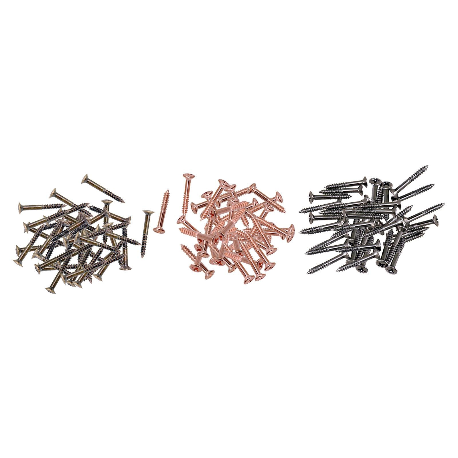 40Pack Guitar Humbucker Pickup Ring Mounting Screws Guitar Parts Red Copper
