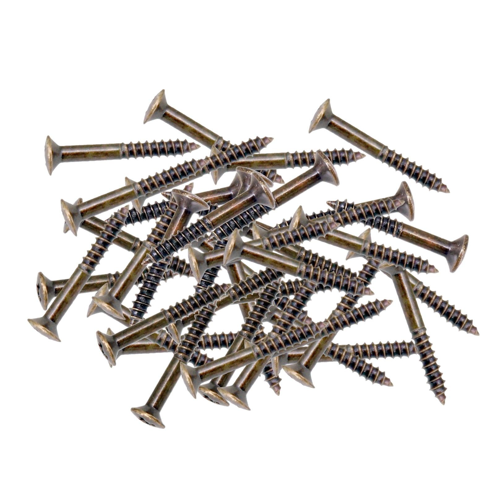 40Pack Guitar Humbucker Pickup Ring Mounting Screws Guitar Parts Bronze