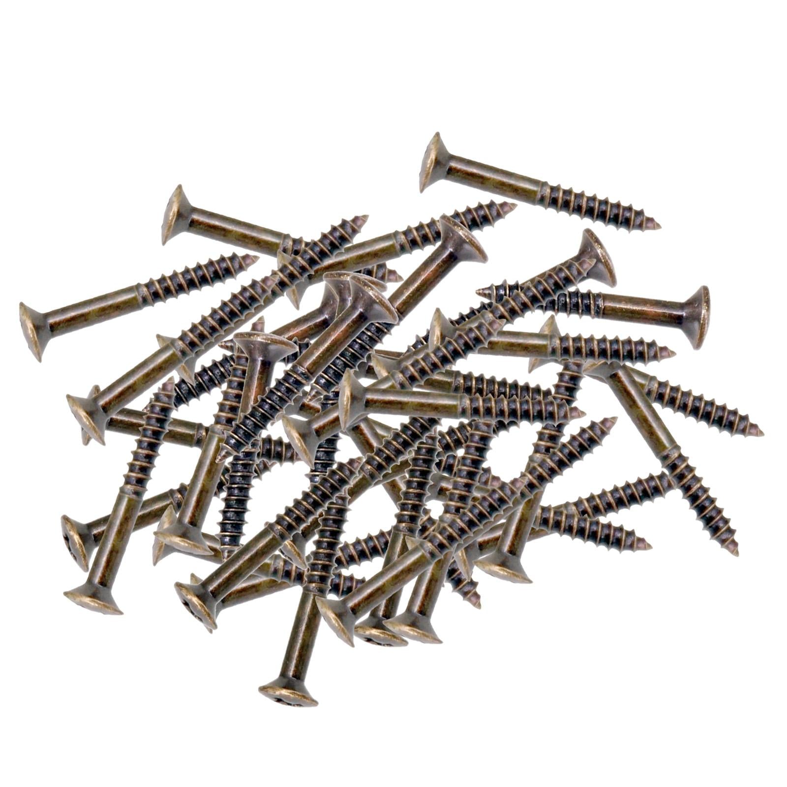 40Pack Guitar Humbucker Pickup Ring Mounting Screws Guitar Parts Bronze