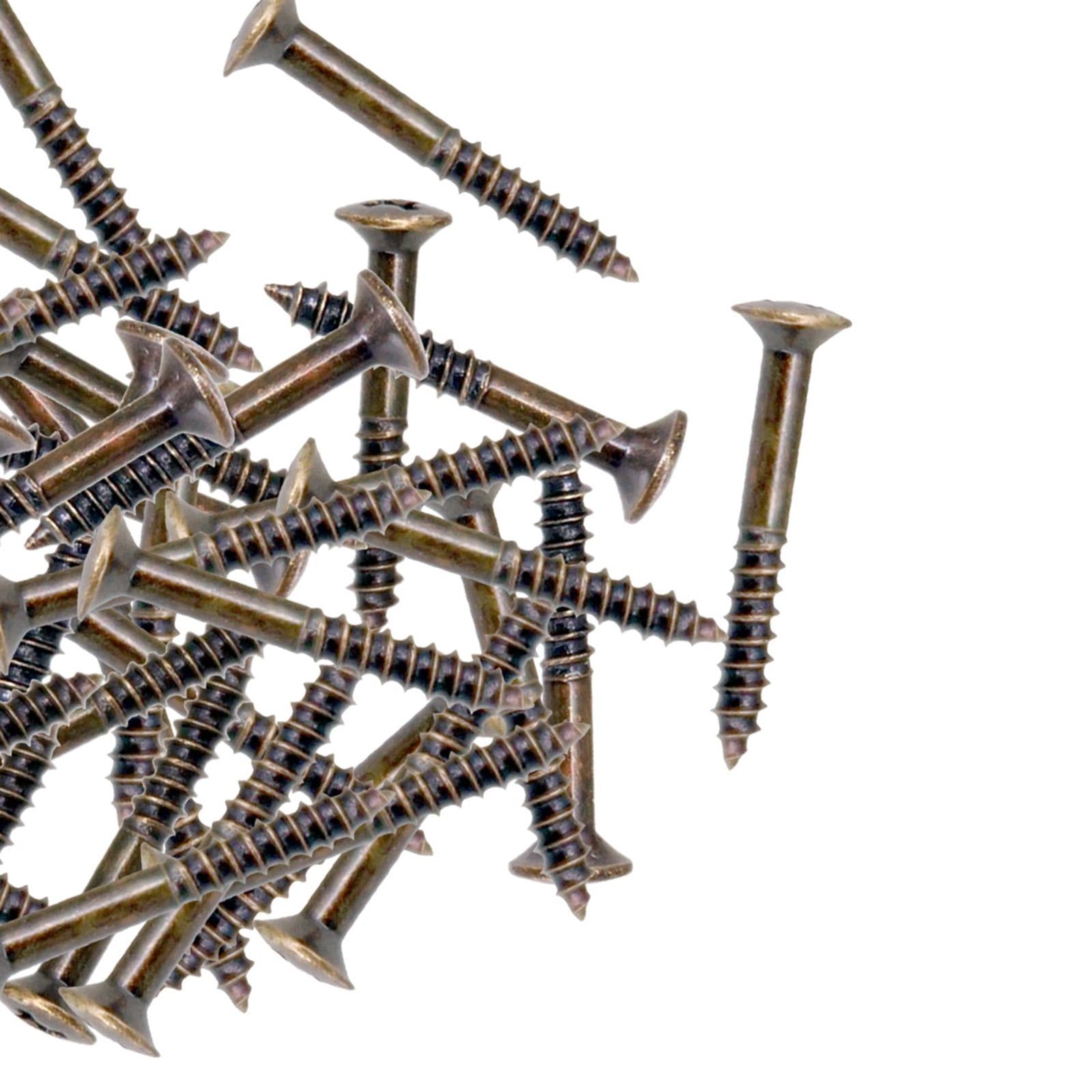 40Pack Guitar Humbucker Pickup Ring Mounting Screws Guitar Parts Bronze