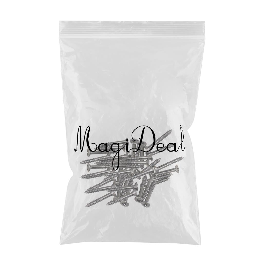 40Pack Guitar Humbucker Pickup Ring Mounting Screws Guitar Parts Black