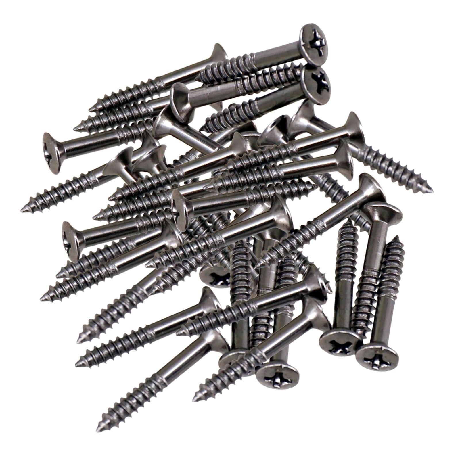 40Pack Guitar Humbucker Pickup Ring Mounting Screws Guitar Parts Black
