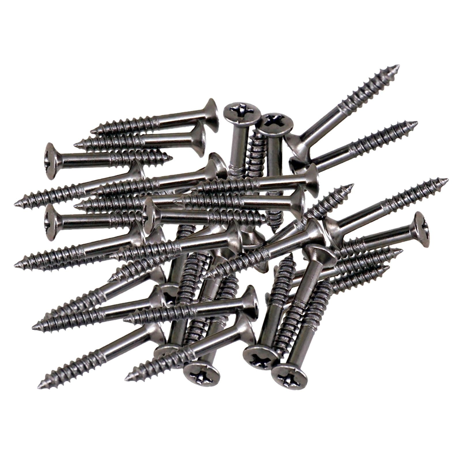 40Pack Guitar Humbucker Pickup Ring Mounting Screws Guitar Parts Black