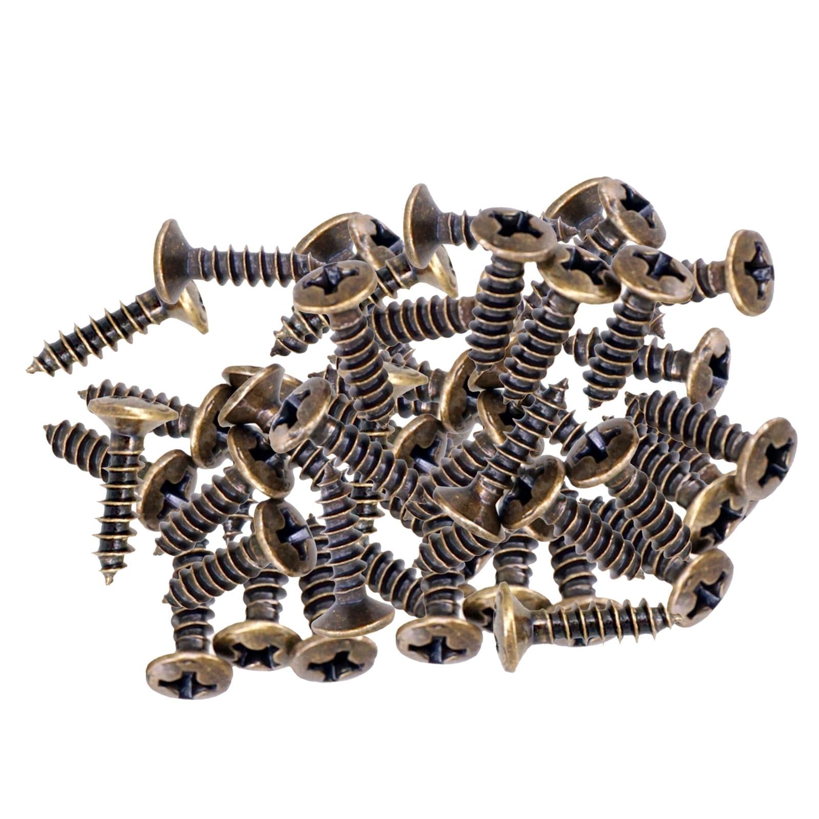 50x Pickguard Mounting Screws for ST SQ Replacement Parts Bronze 3x12mm